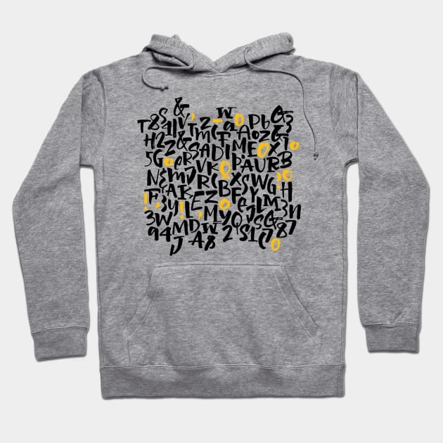 Font uppercase letters punctuation Hoodie by Mako Design 